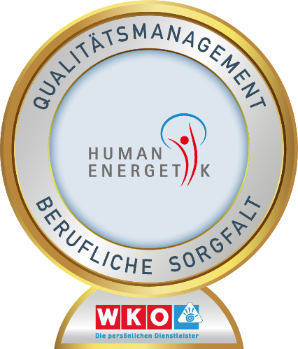 Ein Siegel zur beruflichen Sorgfalt für Humanenergetik durch eine Prüfung an der WKO OÖ.